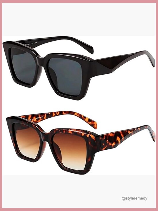 Polarized Oversized Rectangle Frame Sunglasses, Plastic Frame, Adult main image 6